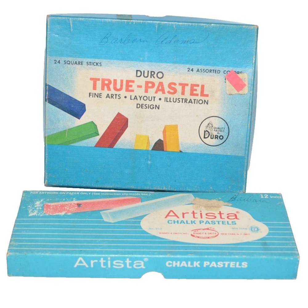 Vtg Duro Square Artist Pastels Assorted Colors‎ Made in USA
